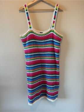 GAP Multicolor Crochet Stripe Dress